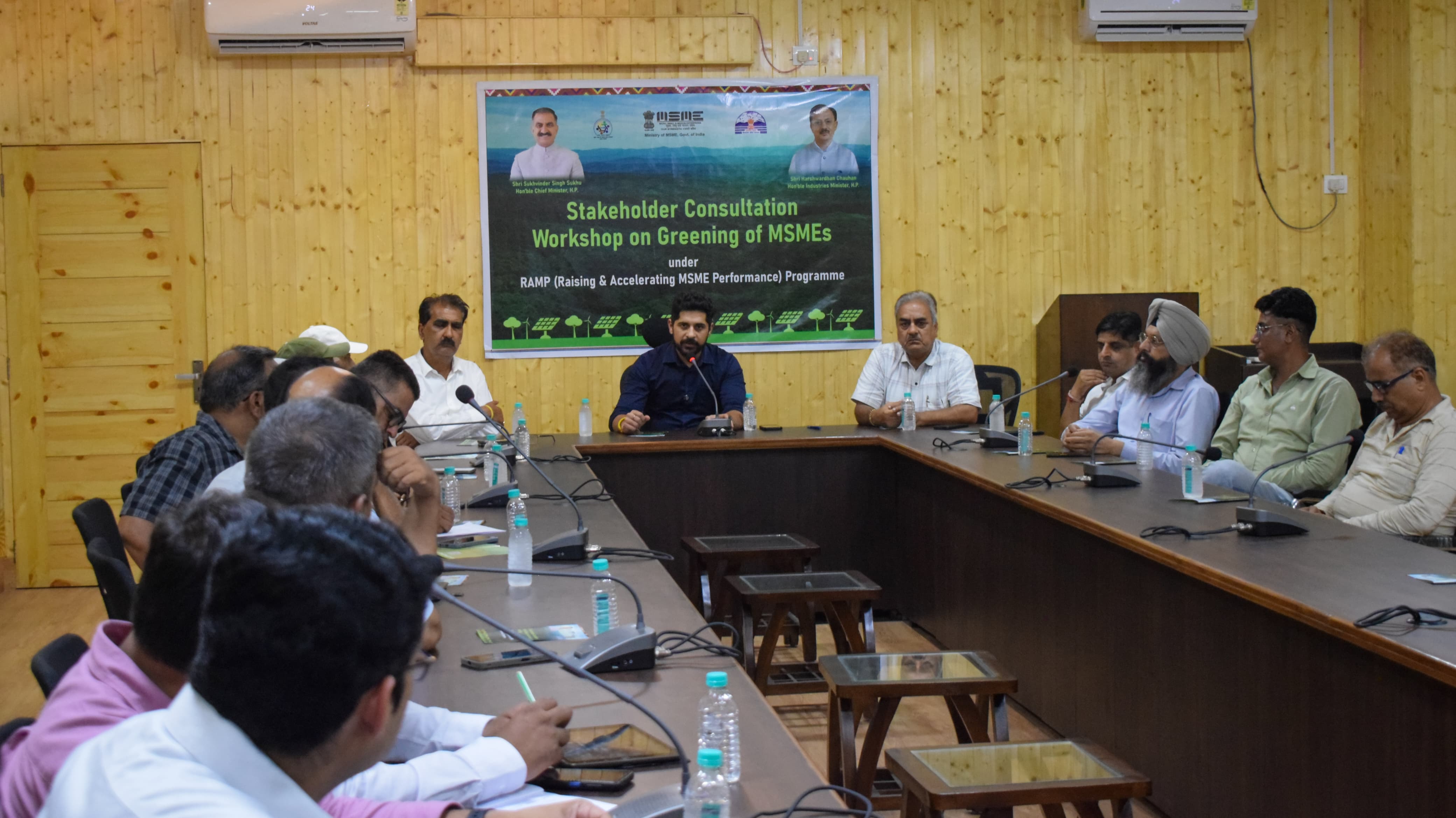 Stakeholder consultation workshop organized under 'Greening of MSMEs' project, industry representatives and entrepreneurs from industrial areas participated.